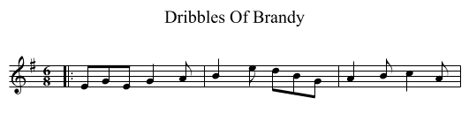 Dribbles Of Brandy - staff notation