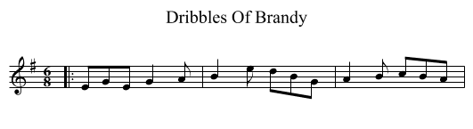 Dribbles Of Brandy - staff notation
