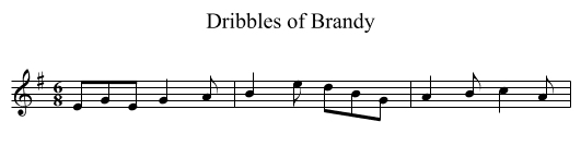 Dribbles of Brandy - staff notation