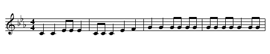 Drill ye Tarriers, Drill - staff notation