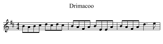 Drimacoo - staff notation