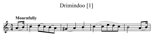 Drimindoo [1] - staff notation