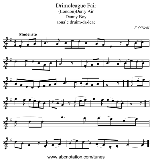 Drimoleague Fair - staff notation