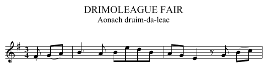 DRIMOLEAGUE FAIR - staff notation