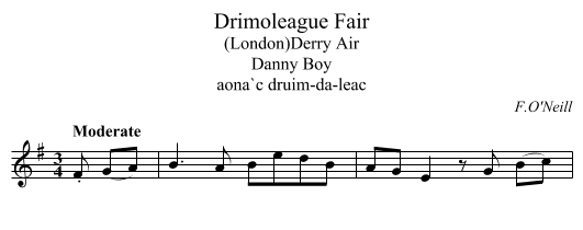 Drimoleague Fair - staff notation