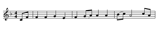 Drink, Boys, Drink - staff notation