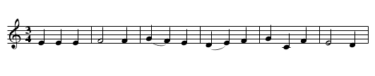 Drink To Me Only With Thine Eyes - staff notation