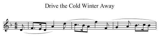 Drive the Cold Winter Away - staff notation