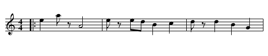 Dro, An  - staff notation
