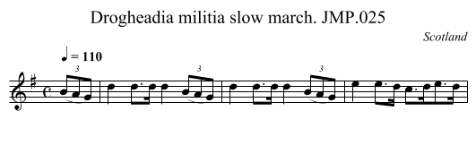 Drogheadia militia slow march. JMP.025 - staff notation