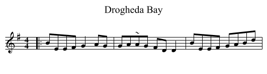 Drogheda Bay - staff notation