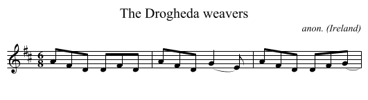 Drogheda weavers, The  - staff notation