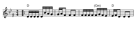 Drohobitsher Khusid - staff notation
