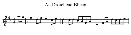 Droichead Bheag, An  - staff notation