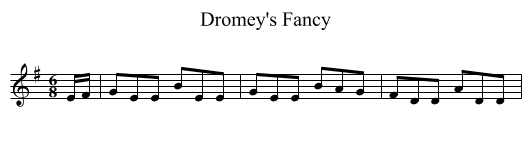 Dromey's Fancy - staff notation