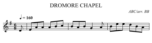 DROMORE CHAPEL - staff notation