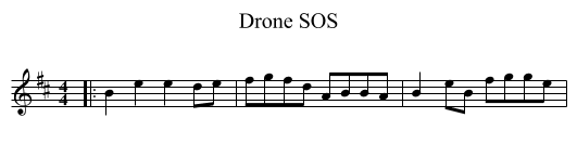 Drone SOS - staff notation