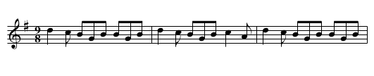 Drop of Whiskey, A - staff notation