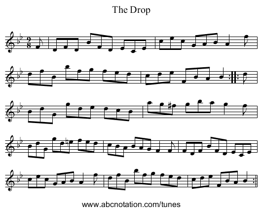 Drop, The - staff notation