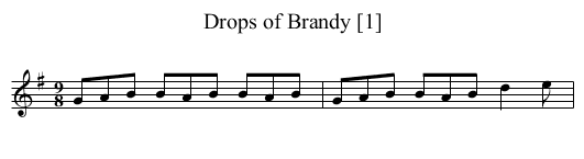 Drops of Brandy [1] - staff notation