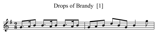 Drops of Brandy  [1] - staff notation