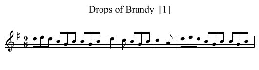 Drops of Brandy  [1] - staff notation