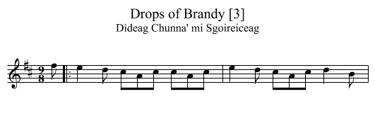 Drops of Brandy [3] - staff notation