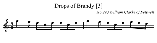 Drops of Brandy [3] - staff notation
