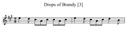 Drops of Brandy [3] - staff notation