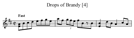 Drops of Brandy [4] - staff notation