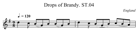Drops of Brandy. ST.04 - staff notation