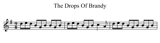 Drops Of Brandy, The  - staff notation
