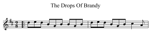 Drops Of Brandy, The  - staff notation