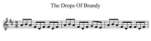 Drops Of Brandy, The  - staff notation