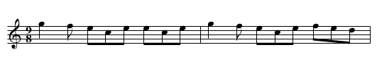 Drops of Brandy - staff notation