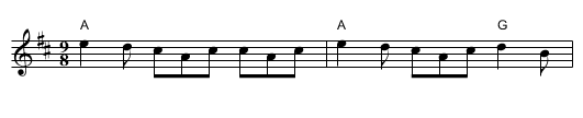 Drops of Brandy - staff notation