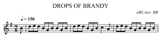 DROPS OF BRANDY - staff notation