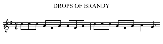 DROPS OF BRANDY - staff notation
