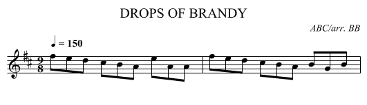 DROPS OF BRANDY - staff notation