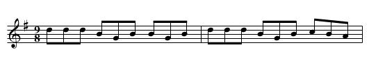 Drops of Brandy - staff notation