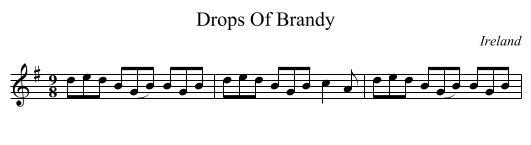 Drops Of Brandy - staff notation