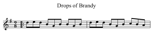 Drops of Brandy - staff notation