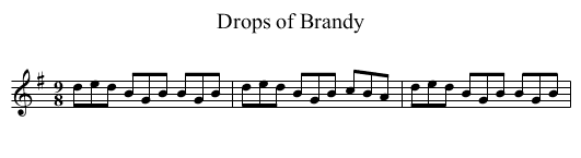 Drops of Brandy - staff notation
