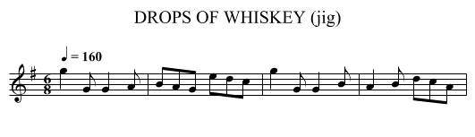 DROPS OF WHISKEY (jig) - staff notation