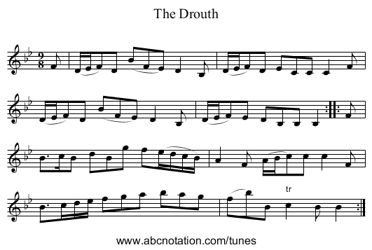 Drouth, The - staff notation