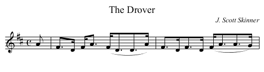Drover, The - staff notation