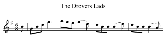 Drovers Lads, The - staff notation