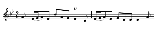 Drown Drouth - staff notation