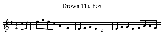Drown The Fox - staff notation