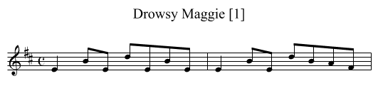 Drowsy Maggie [1] - staff notation